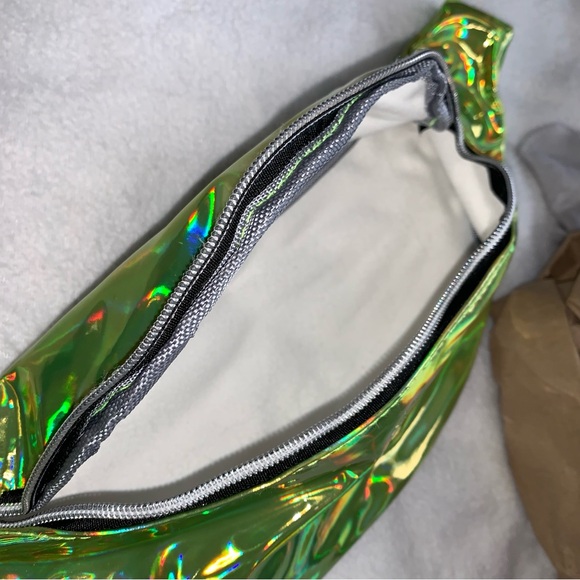New Unisex Neon Holographic Adjustable Waist Sling Bag Fanny Pack (color choice) - Picture 4 of 12